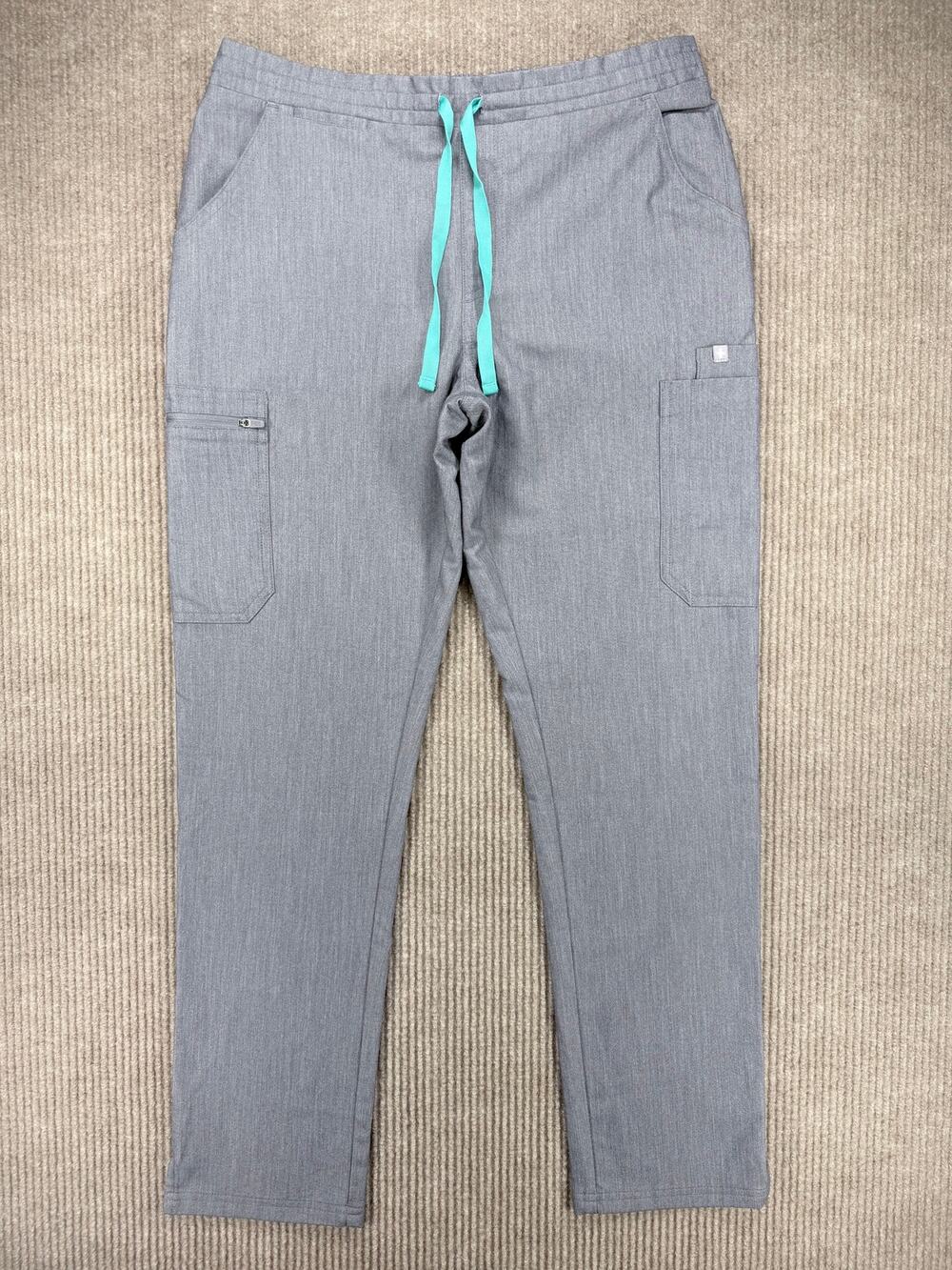 FIGS Yola Heather Gray Cargo Scrub Pants Medium M
